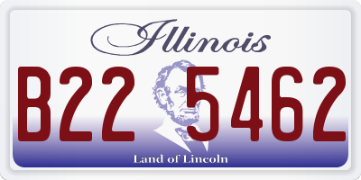 IL license plate B225462