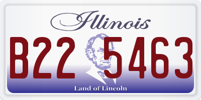 IL license plate B225463