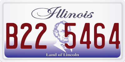 IL license plate B225464