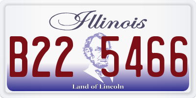 IL license plate B225466