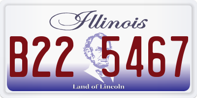 IL license plate B225467