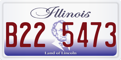 IL license plate B225473