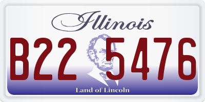 IL license plate B225476