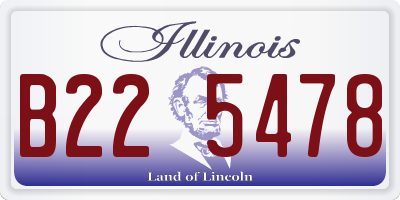 IL license plate B225478