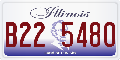 IL license plate B225480