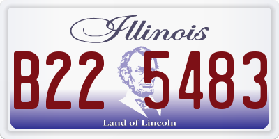 IL license plate B225483
