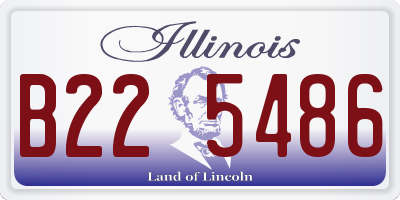 IL license plate B225486