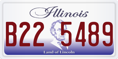 IL license plate B225489