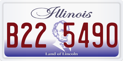 IL license plate B225490