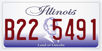 IL license plate B225491