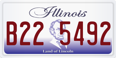 IL license plate B225492