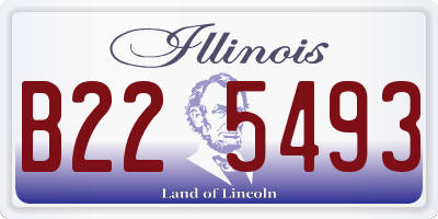 IL license plate B225493