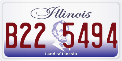 IL license plate B225494