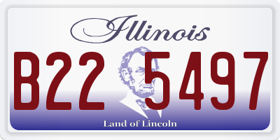IL license plate B225497