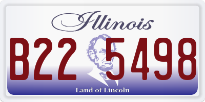 IL license plate B225498