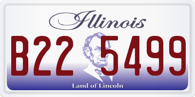 IL license plate B225499
