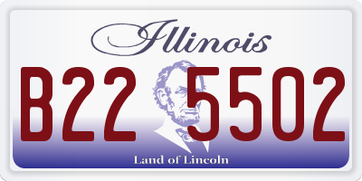 IL license plate B225502