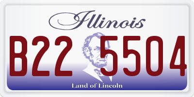 IL license plate B225504