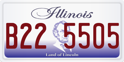 IL license plate B225505