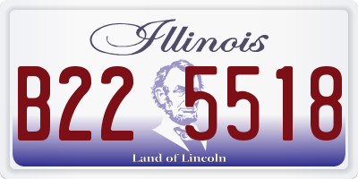 IL license plate B225518