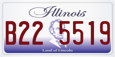 IL license plate B225519