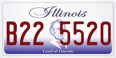 IL license plate B225520