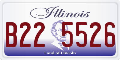 IL license plate B225526