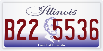 IL license plate B225536