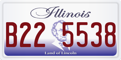 IL license plate B225538