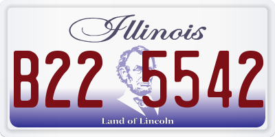 IL license plate B225542