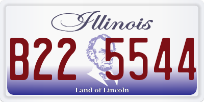 IL license plate B225544