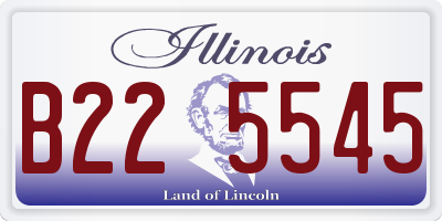 IL license plate B225545