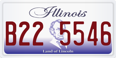 IL license plate B225546