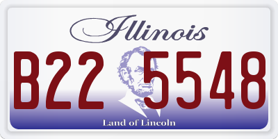 IL license plate B225548