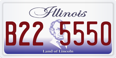 IL license plate B225550