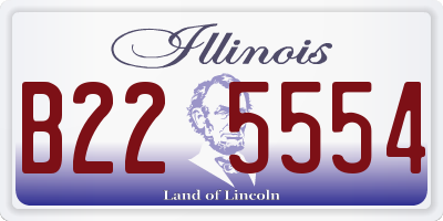IL license plate B225554