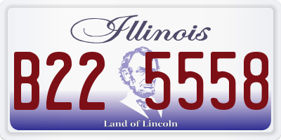 IL license plate B225558