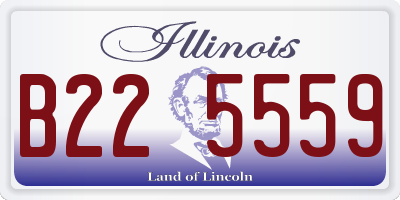 IL license plate B225559