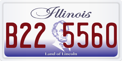 IL license plate B225560