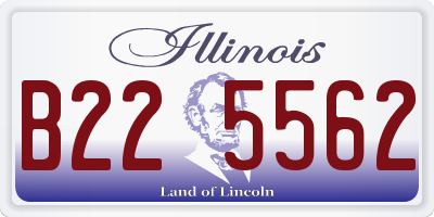 IL license plate B225562