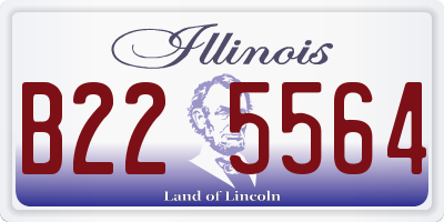 IL license plate B225564