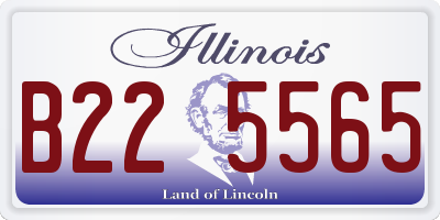 IL license plate B225565