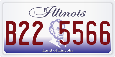IL license plate B225566