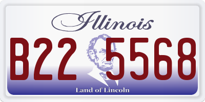 IL license plate B225568