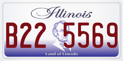 IL license plate B225569