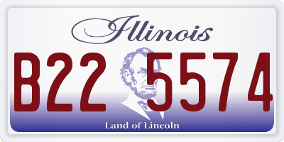 IL license plate B225574