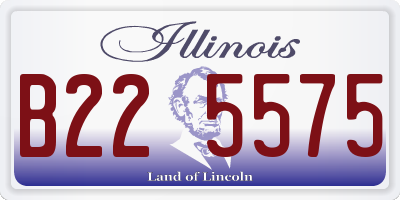 IL license plate B225575