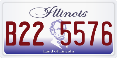 IL license plate B225576