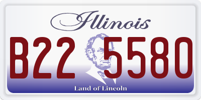IL license plate B225580