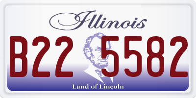 IL license plate B225582